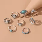 Ring Euramerican New Trend Ring Turquoise Restore Ancient Ways Water Drop Sells Hot Style Ring Wholesale