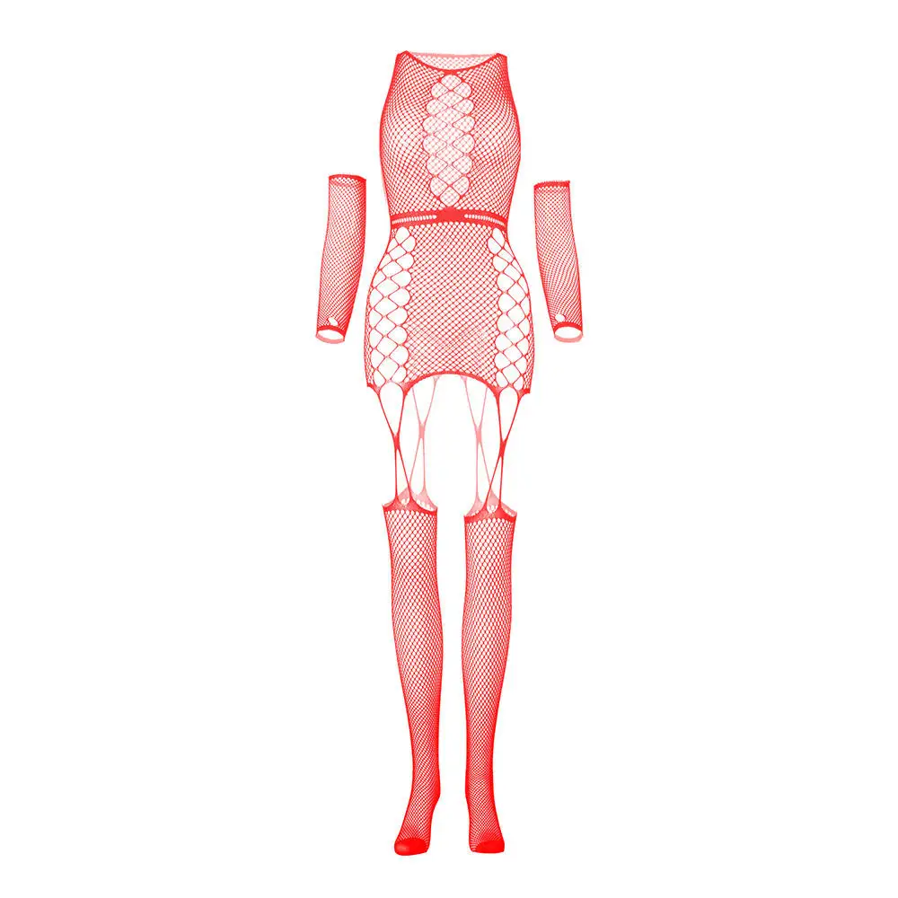 Crotchless Hollow Out Net Lingerie Bodystocking Women Jumpsuit Erotic Adult Sheer Sexy