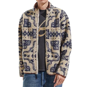 New Style Custom Sherpa Fleece Jacket Mens Winter Jacket Multi Pattern Jackets