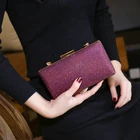 Box Clutch Clutch New Fashion PU Hard Shell Box Sequined Unique Clutch Shoulder Bag