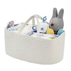 Baby Baby Diaper Caddy Portable Baby Cotton Rope Nursery Storage Bin Diaper Chaniging Caddy