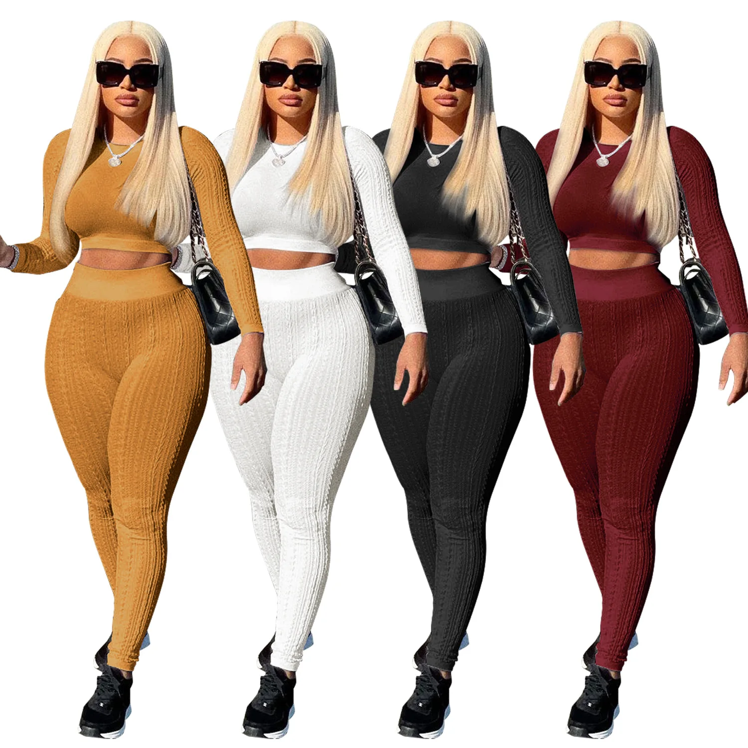 Women Spring 2022 Pant Suit Pullover 