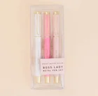 Pen Pens Pen Metal Custom Logo Pen Christmas Gift Pens Metal Girls Pink Roller Gel Pen Ins Hot Selling