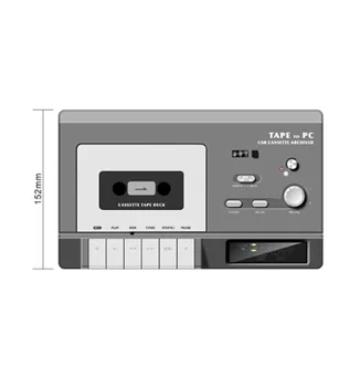 Modern design customized Portable tape player w/USB to PC Recording and Built-in Mono Speaker cassette recorder player