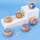 Games Promotional Wholesale Colorful Beech Wood Natural Color Yo Yo Games