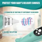 Baby Electric 5 Adjustable Suction Levels 3 Reusable Tips Nasal Aspirator For Baby