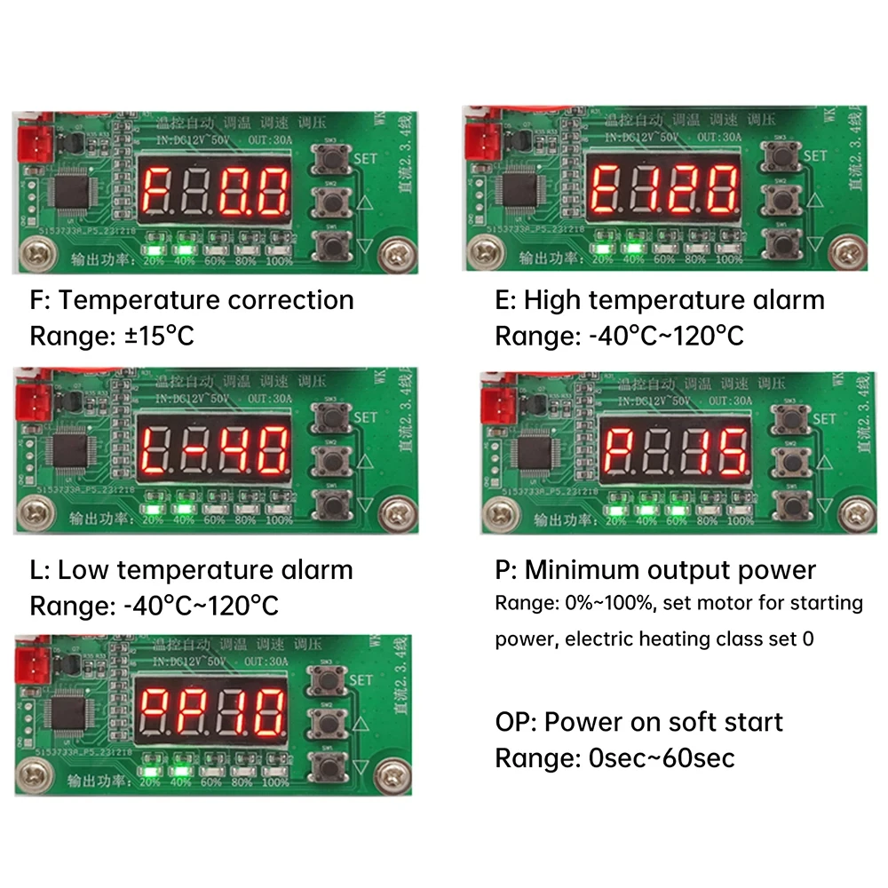 Wire Fan, DC12-50V, 30A, PWM, RPM - detail 24