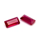 Ruby Shape Small Size Loose Gemstone Ruby Stone Price Baguette Shape 5# Red Corundum Stone Synthetic Ruby