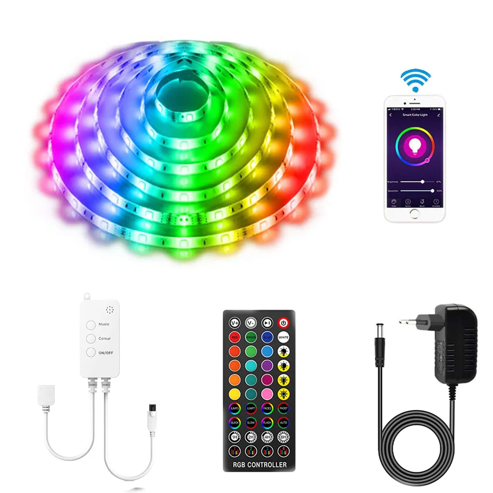 Smart WiFi LED RGB Light Strip Music Timer Controller For Alexa Google Home US 