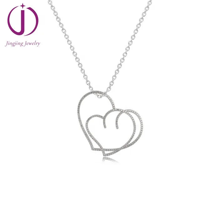 Sterling Silver Heart Initial Necklace 