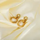 Chunky Jewelry Women Chunky Stainless Steel Drops Channel Gold Hoop Earrings Cuff Jewelry Women Girls