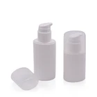 Shaped Cylinder 30ml 50ml Recyclable White Oval Shaped PCR Airless Pump Serum Bottle Rotate Airless Bottle