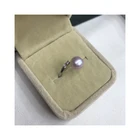 Silver Rings Ring Factory Manufacture Pearls 6mm Sterling Silver Rings Diamonds White Round Freshwater Pearl Ring