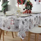Printed Polyester Set Of Tablecloth And Chair Cover For Christmas
