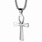 316l Steel Jewelry Necklaces 316l 316L Stainless Steel IP Plating Ankh Pendant Necklace Jewelry