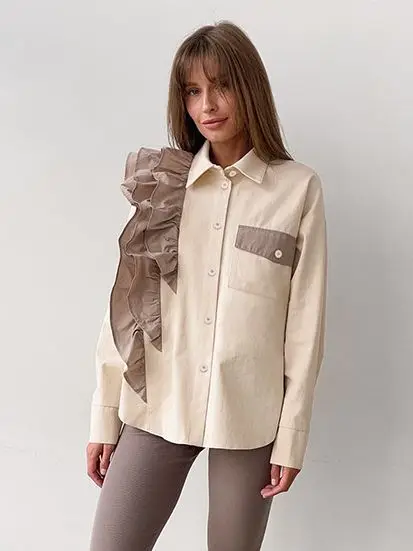 2023 Women's Casual Solid Color Blouse 100% Cotton button down up linen Gauze Shirt Oversize Shirt for women