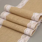 SIPEIEN Jute Table Runner Lace Table Runner For Wedding Dining Room Restaurant Decoration Runner Table