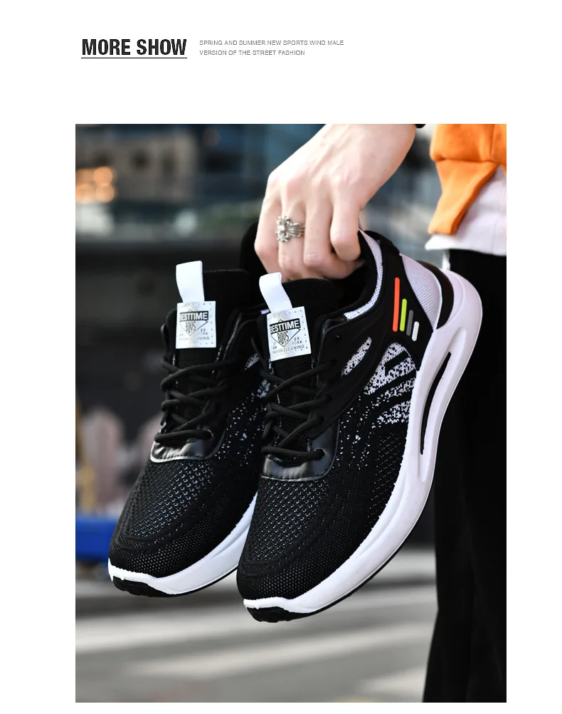 2023 New air cushioning men sports shoes students running trend causal mens shoes