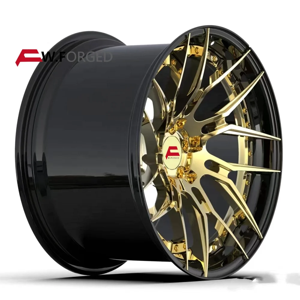 Custom Deep Lips 18 19 20 21 22 Inch 2 Piece Forged Alloy Wheels 5x112