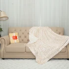 Fleece Set Cheap Wholesale Faux Fur Fleece Comforter Throw Blanket Set