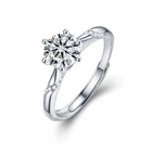 Custom Wedding Engagement 1 Carat Round Brilliant Cut Moissanite Ring Price