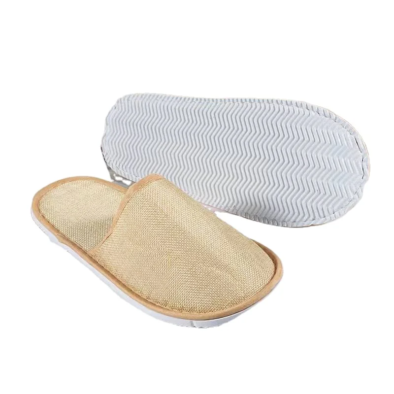 Custom ultra light portable closed toe disposable indoor adult slippers
