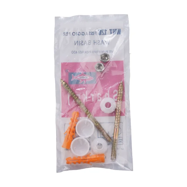高品质来样定做/ODM碳钢螺旋洗脸盆螺旋套装wc螺旋套装塑料袋包装
