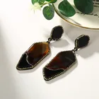 Earrings Retro Diamond Inlaid Earrings Acrylic Geometric Earrings Fashion Acrylic Earrings