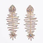 Stud Earrings 2021 Sailing Shiny Full Diamond Fish Bone Crystal Stud Earrings Funky Fishbone Earrings