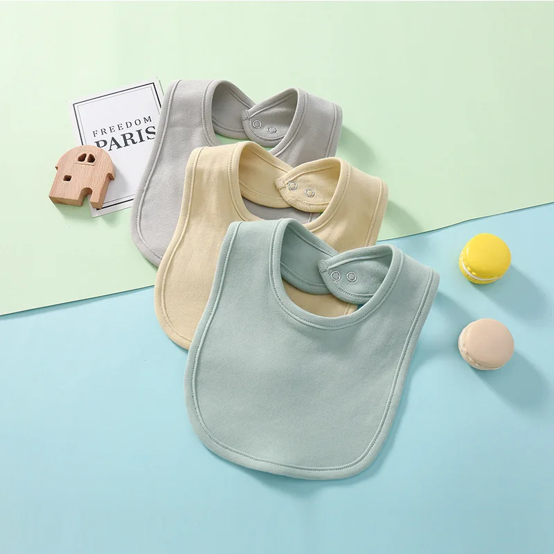 manufacturer baby bib custom 2022 New Baby Bibs 100% Cotton Plain Baby Burp Clothes Cotton Saliva Towel