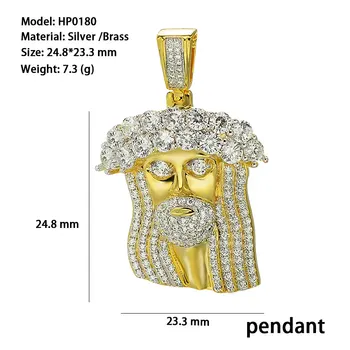 Latest Hot Sale Men Jewelry Hip Hop Jesus Head Jewelry Piece Charm Pendant