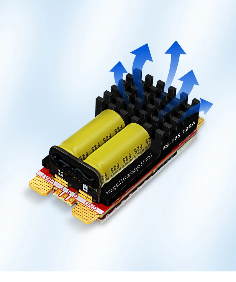 Brushless Speed Controller, MAXKGO, 120A, 5-12S, AM32 - detail 14