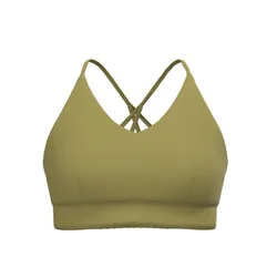 New Arrival V Neck High Impact Workout Bra Cross Beauty Back Comfortable Athletic Tops Shockproof Push Up Breathable Yoga Tops