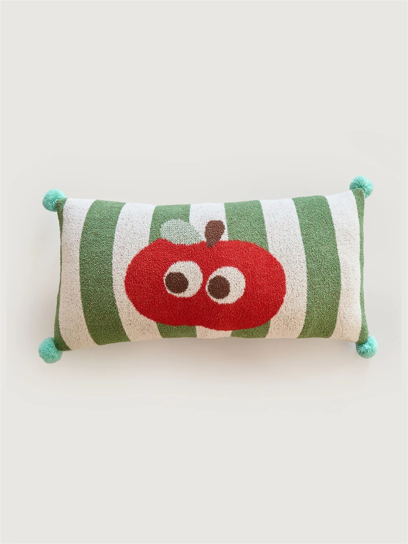 product soft and comfortable big size hugging plush pillow cute cartoon apple knit pillow for home decoration gift and bedroom lf-62