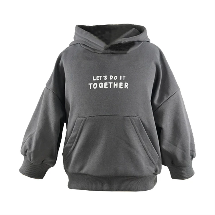 Custom private label spring autumn children pullover hoodie clothes classic kids oversized hooded sweatshirt hoodies for kids