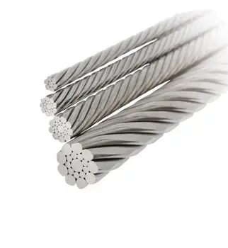 Factory Supply Hot Dipped Galvanized Bright Steel Wire Rope Zinc Coated Steel Wire
