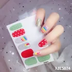 Nail Stickers Custom Holiday Nail Art Nontoxic Korea Style Nail Wraps 100% Real Nail Stickers