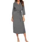 Wholesale Custom High Quality 3/4 Long Sleeve Bamboo Soft Women Robes