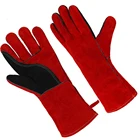 Leather Puncture Resistance Resistant Gloves Genuine Leather Puncture Resistance Welted Seam Leather Gauntlets Gloves