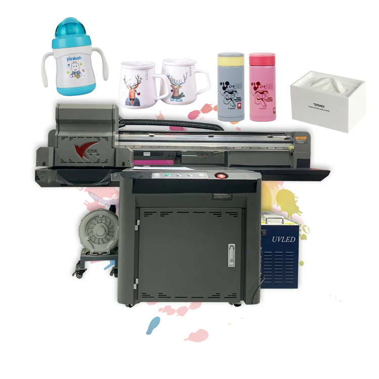 Impresora UV de cama plana Orionjet UV LED GZW6090TX - YouTube