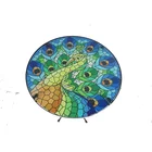 Table Liffy Home Decor Metal Print Peacock Design Coffee Table Side Table Factory Price