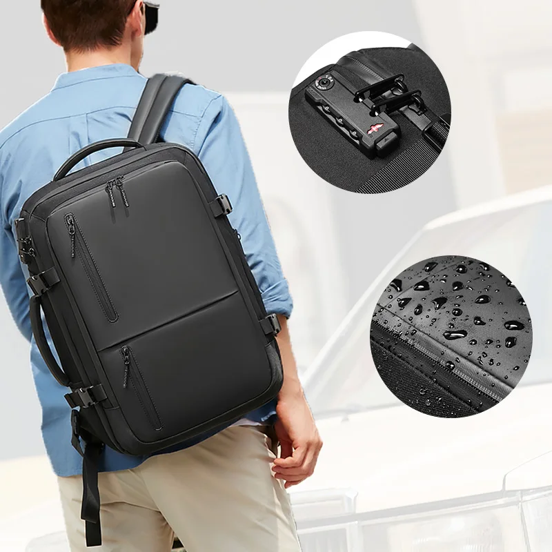 Hot Large Capacity Outdoor Man Travel Laptop Backpack Casual Business Backpack With Lock Waterproof School Bags