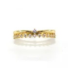 14k Gold New Listing Personality Temperament Wedding Bands 14k Micro Trendy 14k Real Gold Ring