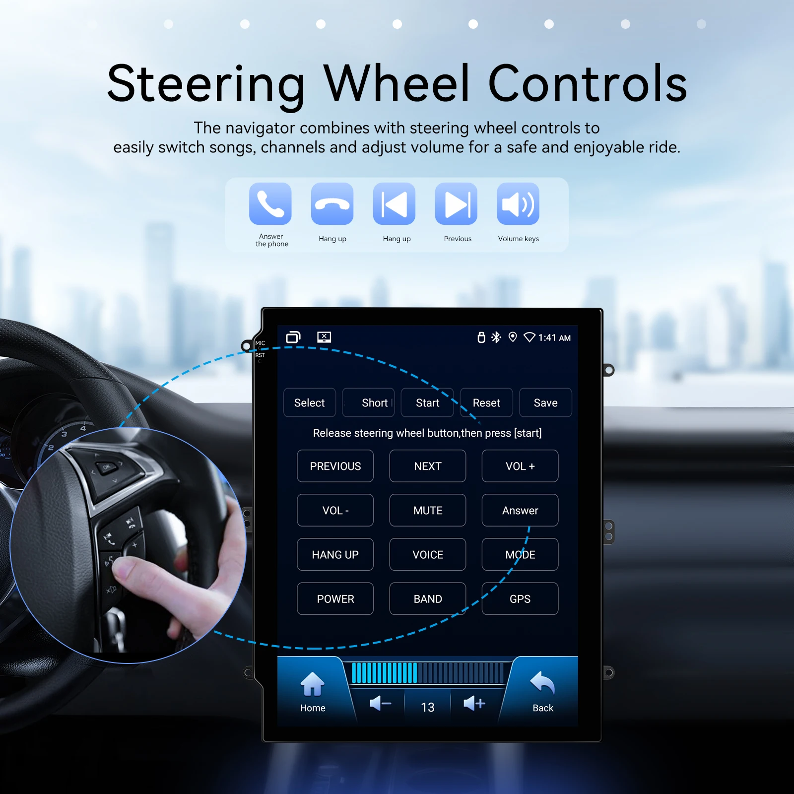 podofo 97 464g double din android car stereo wireless carplay android auto gps wifi fm rds obd2 dab car radio autoradio a4167-9