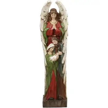 Guardian Angel and Holy Family Statue Holiday Decoration home decor resin art decorations for home christmas nativity set