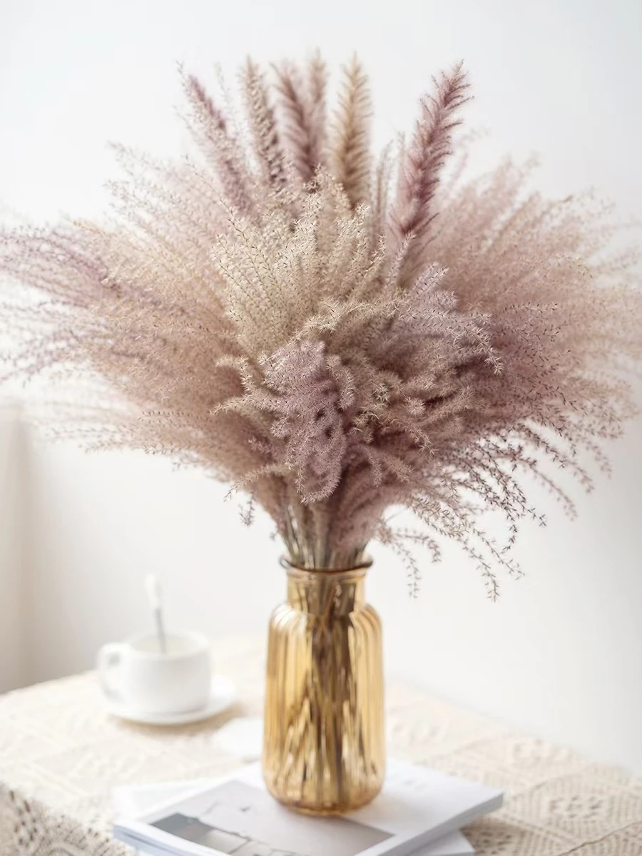 F02 Custom Package Pink White Beige Dry Pampas Grass Large Fluffy