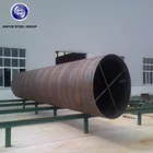 Steel Pipe Black Pipe API 5L X52 Large Diameter Black Coating Ssaw Spiral Welded Steel Pipe