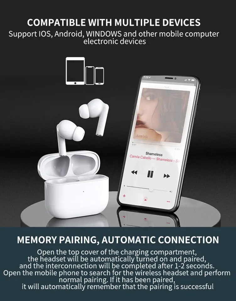 2023 New in-ear pods Air Plus 2nd Generation with ANC Noise Cancelling Wireless Headphone Air Pro gen 2 3 TWS Earphone