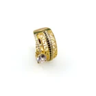 Copper Rings Ring Stone Ringscopper Trendy Copper 21K Gold 5a Cubic Zirconia Rings Women Ring Black Stone