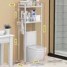Space Shelf Space Saver Bathroom Shelf Rack Black White Painting Stainless Steel Toilet Shelves